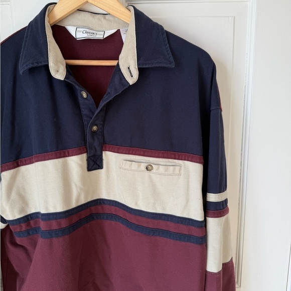 Chaps Colorblock Rugby Shirt - Picture 3 of 7